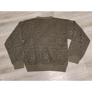 Vintage 90s Sweater Graphix Men’s X-Large Knit Sweater Pullover olive green
